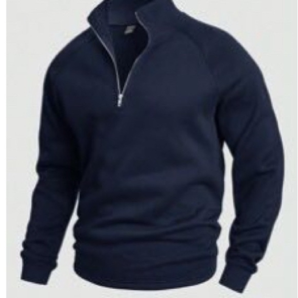 Men's Navy quarter-Zip Sweater